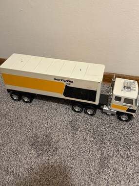 Vintage Nylint Wix Filters Dana GMC Cadet Pressed Steel Semi Truck and Trailer
